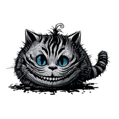 Fat Cheshire cat with a grinning