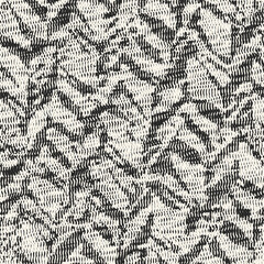 Monochrome Distressed Weave Textured Jungle Pattern