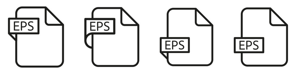 Eps file format document type colored icon.