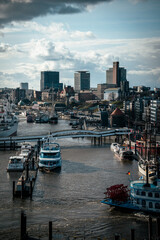 Bird eye view of Hamburg from