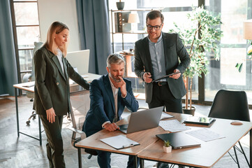 Group of business people are working in the modern office