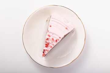 苺クリームとチョコのズコットケーキ