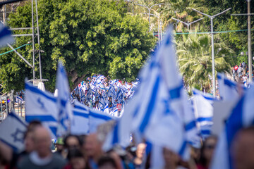 Civilian protests in the city of Rehovot Israel against the planned changes of Israeli government...