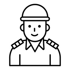 Army Officer Outline Icon