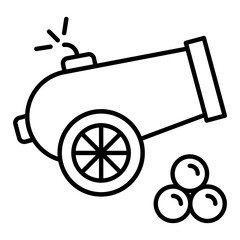 Cannon Outline Icon