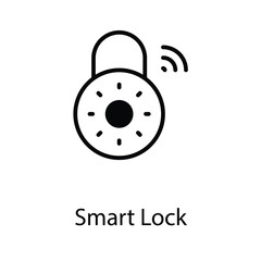 Smart lock icon design stock illustration