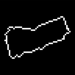 Fototapeta premium Pixel map of Yemen. Vector illustration.