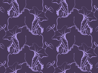 Floral pattern seamless background. Foliage and flower wallpaper design of nature.