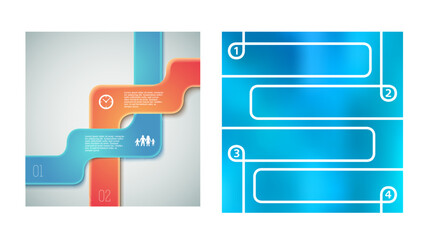 Set Design business presentation template. Vector illustration EPS 10. Can be used for chart process the financial company, technology infographics, number banners, charts and graphs or power point