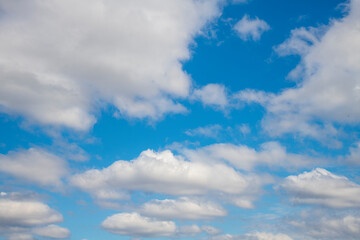 Naklejka na ściany i meble Blue sky with white clouds...