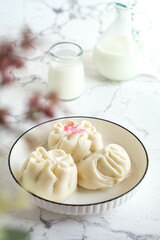 baakpau daging or meat steam bun

