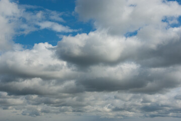 Summer white clouds on blue sky.