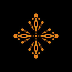cool mandala vector in golden color.