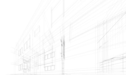sketch of building