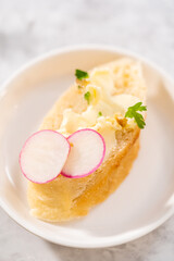 Butter board with vegetables and bread