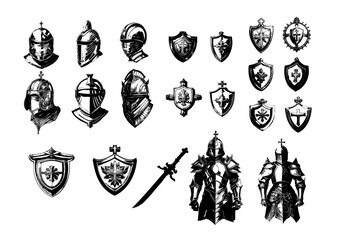 Knights, Christian Knight Vector, Christian Armor, Armor of God Vector