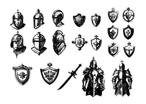 Knights, Christian Knight Vector, Christian Armor, Armor of God Vector
