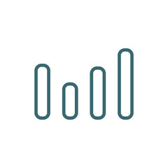 bars graphic icon. Thin line bars graphic icon from business and finance collection. Outline vector isolated on white background. Editable bars graphic symbol can be used web and mobile