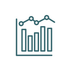 measuring success icon. Thin line measuring success icon from business and finance collection. Outline vector isolated on white background. Editable measuring success symbol can be used web and mobile