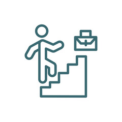 professional advance icon. Thin line professional advance icon from business and finance collection. Outline vector isolated on white background.