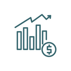 profit report icon. Thin line profit report icon from business and finance collection. Outline vector isolated on white background. Editable profit report symbol can be used web and mobile
