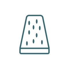 turron icon. Thin line turron icon from culture and civilization collection. Outline vector isolated on white background. Editable turron symbol can be used web and mobile