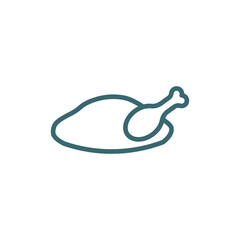 beijing roast duck icon. Thin line beijing roast duck icon from culture and civilization collection. Outline vector isolated on white background. 