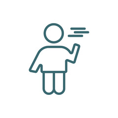 bored human icon. Thin line bored human icon from feeling and reaction collection. Outline vector isolated on white background. Editable bored human symbol can be used web and mobile