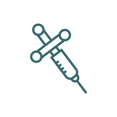 anesthesia icon. Thin line anesthesia icon from medical collection. Outline vector isolated on white background. Editable anesthesia symbol can be used web and mobile