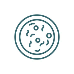 bacteria icon. Thin line bacteria icon from medical collection. Outline vector isolated on white background. Editable bacteria symbol can be used web and mobile