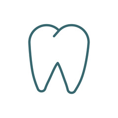 tooth icon. Thin line tooth icon from medical collection. Outline vector isolated on white background. Editable tooth symbol can be used web and mobile
