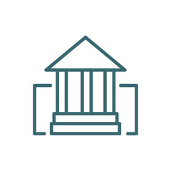 buffalo icon. Thin line buffalo icon from museum and exhibition collection. Outline vector isolated on white background. Editable buffalo symbol can be used web and mobile