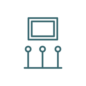 recommend clip art: exhibition icon. Thin line exhibition icon from museum and exhibition collection. Outline vector isolated on white background. Editable exhibition symbol can be used web and mobile
