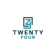Fototapeta premium Twenty four hour service vector icon