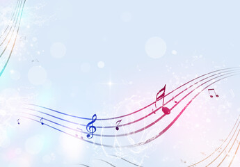 Bight Music Notes Background