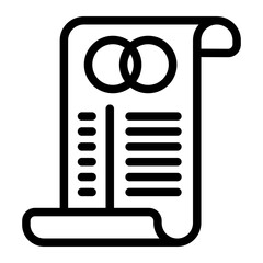 wedding vows line icon