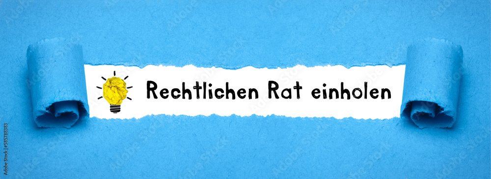 Sticker rechtlichen rat einholen