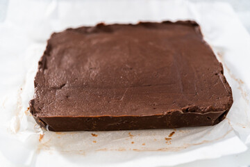 Homemade plain fudge