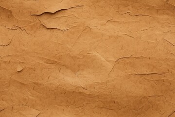 blank piece of brown paper on a textured brown background. Generative AI