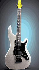 Realistic Electric, Acoustic Guitar 3d Vector