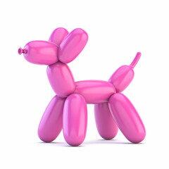 Pink balloon dog 3D