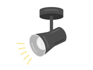 黒色の、スポットライトのイラスト