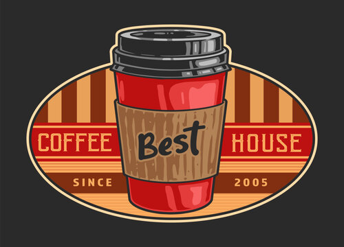 Coffee house colorful vintage logotype