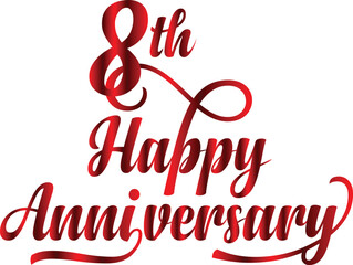 Happy anniversary typography design