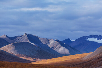 Mountains in tundra