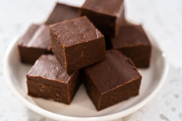 Homemade plain fudge