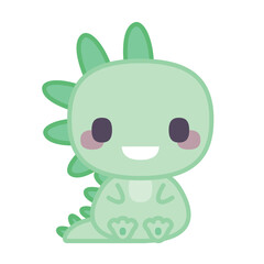 Green dragon symbol of 2024. Cute Chinese dragon horoscope sign. Cartoon illustration. Symbol of the 2024. Chinese New Year animal sign. Chinese Zodiac. Sign Dragon