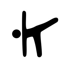 Half Moon pose of a person 