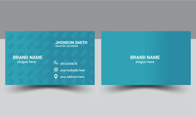 Modern business card template corporate postcard simple creative gradation clean vector design
  