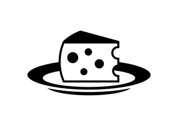 Cheese vector icon on white background